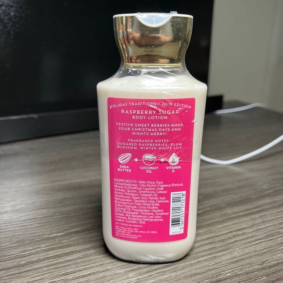 Bath & Body Works Raspberry Sugar 24hr Moisture Shea Lotion 8oz NEW - Picture 3 of 4